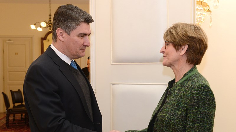 Predsjednik Vlade Milanović s predsjednicom Parlamentarne skupštine Vijeća Europe 